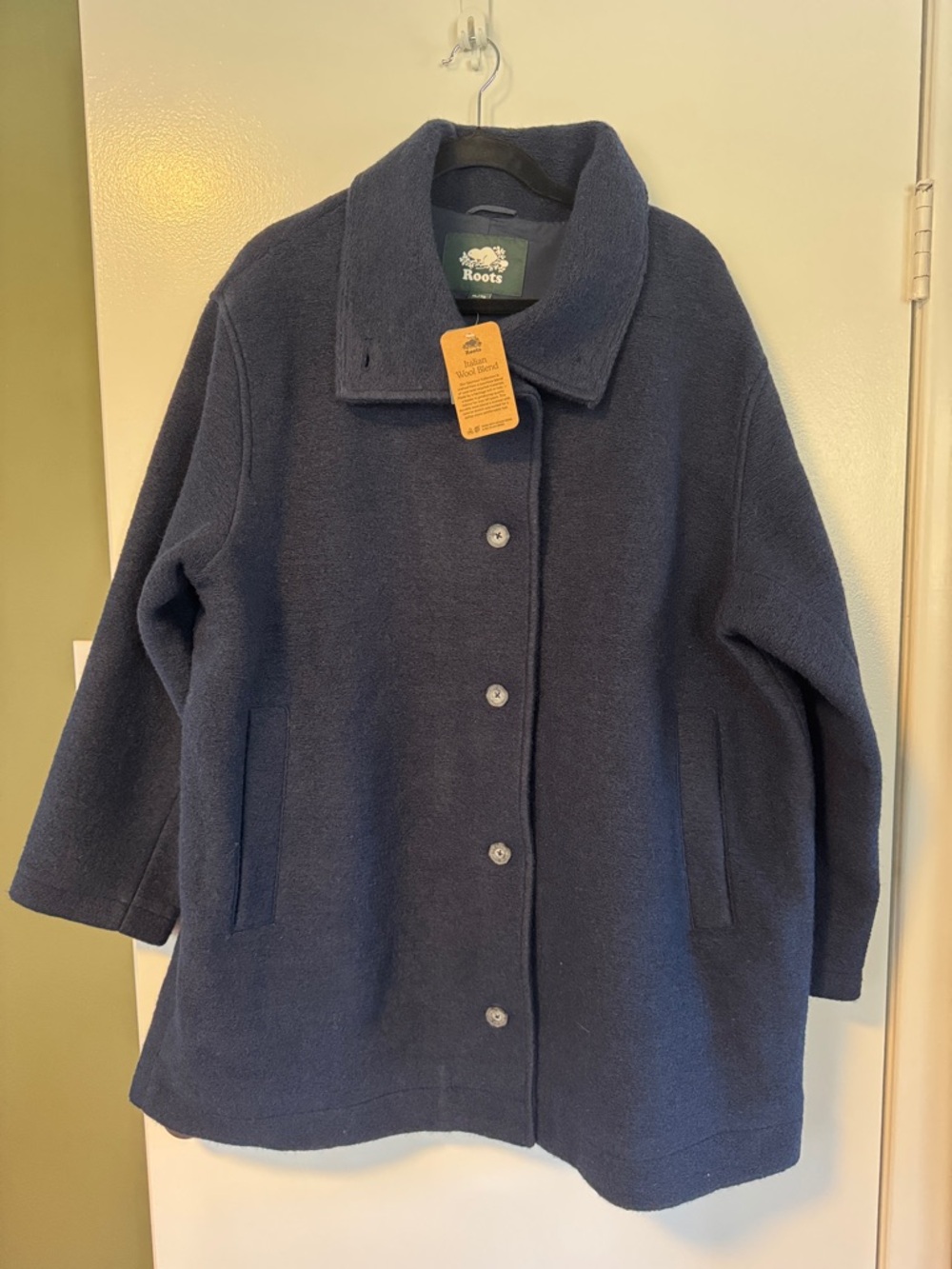 Roots Navy Wool Pea Coat